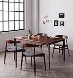 北欧が生んだデザイナーズダイニング5点セット 天然木 【テーブル(幅150cm)1＋エルボーチェア2＋CH33チェア2】 (エルボー：アイボリー2脚＋CH33：アイボリー2脚)