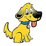 Wallmonkeys Puppy Dog Cartoon Vector Illustration Peel and Stick Wall Decals WM359411 (18 in H x 18 
