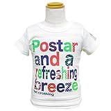 (ポスター) POSTAR　トロピカルロゴ TEE キッズ Tシャツ ホワイト　80cm
