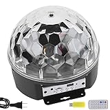 ステージライト VBESTLIFE 舞台照明 水晶魔球 音声制御 9色RGB光源 240-480 ビーム ミラーボール パーティー DJ ディスコライト クラブ バー disco 雰囲気を盛り上げる 