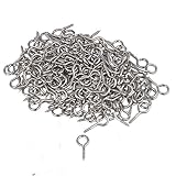 RdExPシルバーTiny Mini Eyepinsフック2 #アイレットねじねじ付きfor CraftsホームプロジェクトDIY 400Pcs N29853