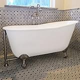 54 "鋳鉄スウェーデンTub with NO蛇口holes- " Gentry " TC54SWCIBN-NH