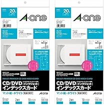 Amazon | 【まとめ買い】エーワン CD/DVD インデックスカード 2面 10枚