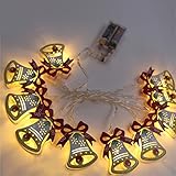 OSHIDE イルミネーション クリスマスボール 飾りライト 1.5m LED10球 電池式 サンタクロース 雪だるま キャンドル ベル 選べる4種類 LEDライト ボールLED 可愛い クリスマス飾