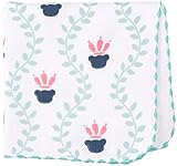 やわらぎ タオルハンカチ 今治産 ウルソン ハッパ リーフ ブルー 25×25cm