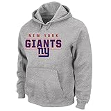 NFLニューヨークジャイアンツユニセックスポリヘザープルオーバーフーディ、heathergrey、4 x T