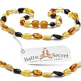 Baltic Amber Teething Necklace for Baby Boy and Girl / Extra Safe & Authentic / 50% Richer and Highe