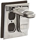 Morris Products 37210 Weatherproof Cover, Two Gang, 2 Duplex Receptacle, Gray [並行輸入品]