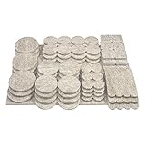 Rokハードウェア105パックHeavy Duty自己粘着フェルトパッドマルチパック、ベージュ