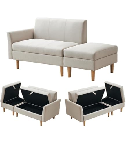 Amazon｜オーエスジェイ(OSJ) ソファ ソファー 2人掛け 収納付き  