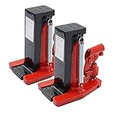 油圧式 爪付きジャッキ レッド 爪部約2.5t 頭部約5t 2台 セット 油圧ジャッキ 爪ジャッキ ボトルジャッキ 爪式 ジャッキ 手動 ジャッキアップ 爪付 爪つき つめ付き ツメ付き 工具 修理 