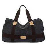 【SEBLES】デイリー、お仕事、マザーバックにもピッタリ 2way大容量キャンバスバック 男女共用 ブラック 大