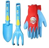 Nickelodeon Paw Patrol Kids Combo Pack of Trowel, Cultivator & Gripper Gloves, PWP1601, Size: Kids [