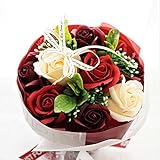 【セール中】BIO Newローズブーケ　期間限定、在庫限り！　フレグランスソープフラワー　クリアバック・ギフトボックス付　お祝い　記念日　お見舞い　バレンタインデー　ホワイトデー　母の日　　 (ノーブ