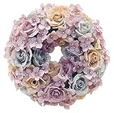 エルアーツ 造花 ローズミックスリース 直径28cm パース E3594-19