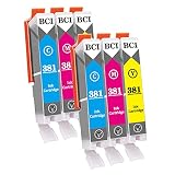 キヤノン canon用 BCI-381XL インクカートリッジ 3色6本セット(シアン、マゼンタ、イエロー) Canon 381互換インク 対応機種：PIXUS TR703 TR7530 TR8530 TR8630 TR9530 TS6130 TS6230 TS6330 TS7330 TS7430 TS8130 TS8230 TS8330 TS8430【大容量/残量表示/個包装/安心三年保障付き】