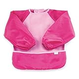 Bumkins Fleece Sleeved Bib, Pink, 6-24 Months by Bumkins