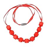 ComfyBaby Beads 'Chunky Monkey' Silicone Teething Necklace BPA Free - Chunky Coral by ComfyBaby Bead