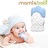Baby Teething Mitten Mami&babi Teether for Baby Self-soothing Pain Relief BPA Free & Food Grade Teet