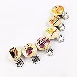 Mamimami Home おしゃぶり クリップ 4.4x4.4cm 15個 フクロウパターン おしゃぶりホルダー 噛がため　看護ジュエリー　DIY クリップ