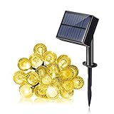 YATAIDI ストリングライトソーラー イルミネーションライト充電式30球屋外防水装飾気泡