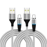 Macow 2本セット充電ケーブル USBケーブル 2m マグネット 3.0A 急速充電 低負荷 360度回転 Micro TYPE-C IPN 3タイプのプラグから選択 (ブラック, TYPE-C2p)