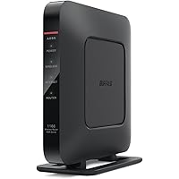 BUFFALO WiFi 無線LAN ルーター WSR-1166DHP3/MBK 11ac ac1200 866+300Mbps デュアルバンド 3LDK 2階建向け 【iPhone8/iPhoneX/iPhoneXS/Amazon Echo メーカー動作確認済み】