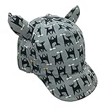 (よキーよ)Yokeeyo ベビー 帽子 野球帽 つば広 かわいい角付き モンスター柄 ベースボールキャップ 赤ちゃん キッズ 女の子 男の子 男女児 紫外線 UVカット 日よけ 日焼け止め ユニセッ