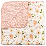 CLEMENTINE KIDS(クレメンタインキッズ) クレメンタインキッズ 4重ガーゼ モスリンコットン リバーシブル キルト120x120cm 出産祝いプレイマット ベビーブランケット Blush