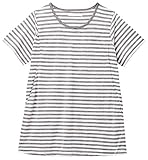 アビックス アルゴヴィア マタニティ授乳口付きシンプル半袖Tシャツ L オフ×グレー ベア天竺 366328