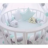 Yuena Care ベビーベッドガード ベッドフェンス 赤ちゃん ノットクッション ベッドバンパー 抱き枕 ソファークッション 結び目 ロング 部屋飾り 撮影小物 北欧 癒しアイテム 出産祝い プレ