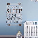 Children Wall Decal Hunting Decal Quote To Go To Sleep I Count Antlers Boys Room Wall Decal Arrow Ar