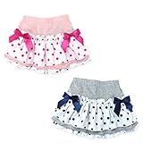 ベビー服 女の子 スカパン ボトム Dolly Ribbon ドーリーリボン ドット柄 リボン フリル 女児 ベビー (1.ピンク/95cm)
