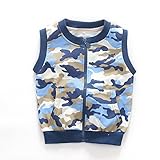 1pc Baby Boys Waistcoat Kids Children Vest Jacket Girls Hoodies Coat (100# for 80-90cm Blue) [並行輸入品]