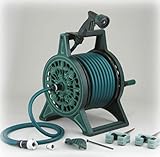 ホースリール ブロンズリール 30m お庭の水やりを簡単にする散水道具  グリーン