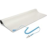 StarTech.com 静電気防止シート 60cm x 70cm ベージュ クリップ付き帯電防止マット M3013