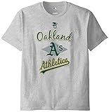 MLB Oakland Athleticsメンズ58t Tシャツ、スチールヘザー、ミディアム