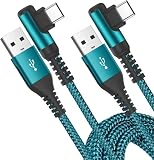 USB Type C ケーブル L字【3M/2本セット】急速充電 タイプc ケーブル【PD&QC3.0対応 急速充電】 type-c けーぶる usb c けーぶる iPhone 17 16 15 Plus Pro Max，Samsung Galaxy S26/S25/S24/S23/Note20/10その他Android USB-C機器対応-