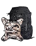 Obersee Bern Diaper Bag Backpack with Detachable Cooler, Black/Camo by Obersee