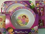 Dora the Explorer 5 Piece KCARE Dining Set ~ Plate, Bowl, Cup, Fork, Spoon (Dora with Talking Flower