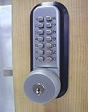 All-Weather Mechanical Keyless Deadbolt Door Lock - Satin Chrome, #0409 [並行輸入品]