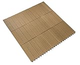 人工木 ジョイントパネル ストレートタイプ 約幅30×奥行30×厚さ2cm ブラウン 9枚セット