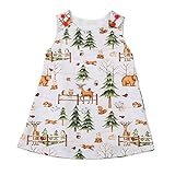 (プタス)Putars ベイビー服 子供服 女の子 ワンピース ドレス 動物柄 冬の森 鹿柄 可愛い オシャレ プリンセス 通園 発表会 旅行 記念日 プレゼント 6-24ヶ月