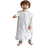 10mois(ディモワ) ダブルガーゼ ベビースリーパー 夏用 コットン100% ホワイト ベビー 着丈58cm 新生児~3歳頃まで 3014