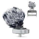 SUNMON(サンモン) マイク 毛皮のようなウィンドスクリーン Shure MV88 Muff フロントガラス ウィンドジャマー Deadcat MV88 iOSマイク対応 iPhone/iPad用