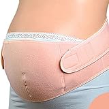 hanano ワンタッチ 3D 妊婦帯 腰の負担を 軽減 簡単 装着 腹帯 簡単 マジックテープ装着 (XL, ベージュ)