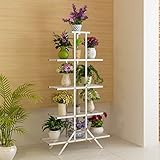 Plant shelf アイロンフラワーラック、リビングルーム家具マルチフロアグリーンフラワーポットプラントディスプレイスタンド、リビングルーム仕上げフレーム Flower racks ( 色 : 白
