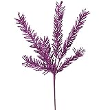 21" Sparkling Purple Rosemary Glitter Floral Crafting Christmas Spray