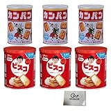 保存缶 2種6缶セット カンパン 100g + ビスコ 30枚 【防災 保存食 備蓄食 非常食 5年保存 セット アソート】 + ポケットティッシュ付