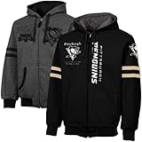 NHL Pittsburgh PenguinsデュアルエッジReversible Full Zip Hoodie – ブラック/チャコール( M )